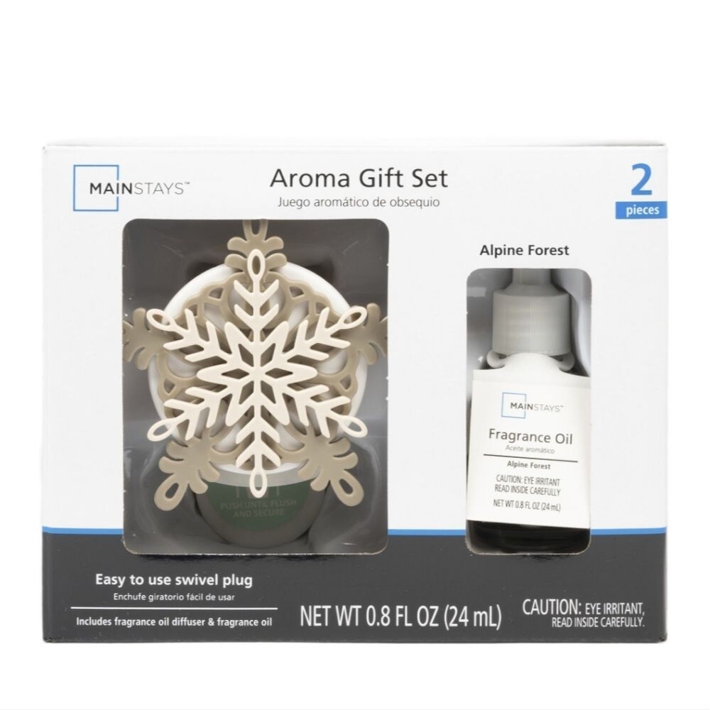 Mainstays  Alpine Forest Fragrance Oil Plug in Diffuser Gift Set, Snowy